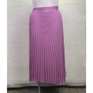 Express Accordion Pleated A-line Midi Skirt Lilac Purple Size XL Fully Lined